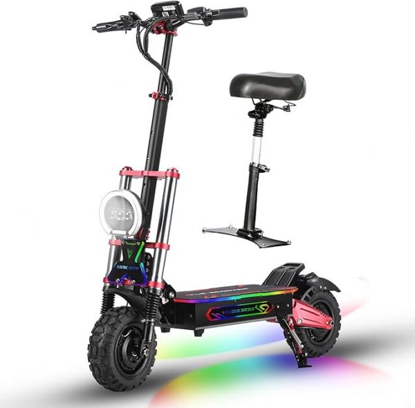 6000W Dual Motor Fast Electric Scooter with Seat for Adults