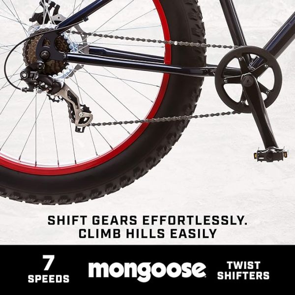 Mongoose Dolomite Fat Tire Mountain Bike, for Adult Men Women