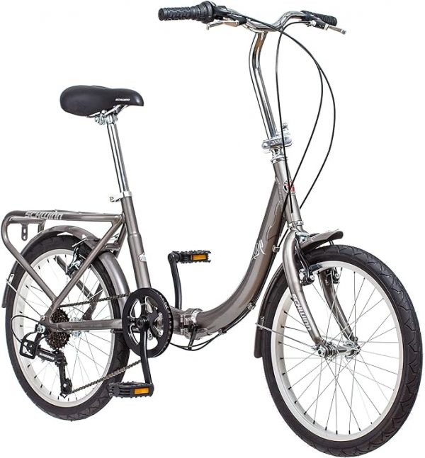 Schwinn Loop Folding Bike for Adult Men Women, 20-inch Wheels